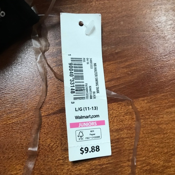 No Boundaries Halter Swing Tank Black NWT Size L/G 11-13 Juniors - Picture 10 of 10